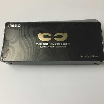 Innelo 24 K Golden Collagen Eye Mask With Hyaluronic Acid   14 In Box