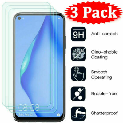 3Pcs Tempered Glass Screen Protector For Huawei P10 P20 P30 P40 Lite Mate 20 30