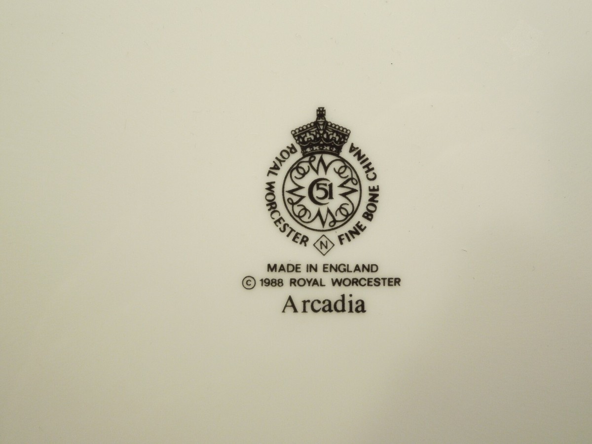 Vintage 1988 Royal Worcester Fine Bone China Arcadia Cake Plate | eBay