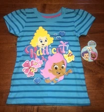 Bubble Guppies Toddler Girl Blue Radical Top Shirt New 4T