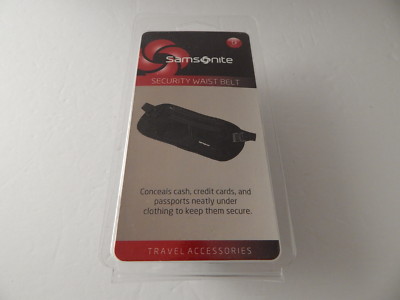 Samsonite Travel Security Waist Belt Black New