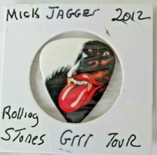 Mick Jagger Rolling stones Tour Issued Guitar Pick  2012 Grrr Tour 