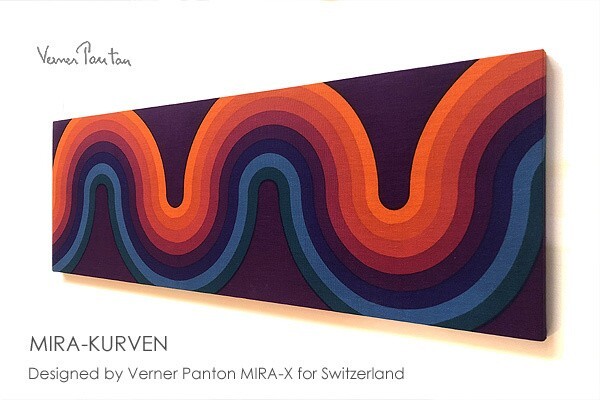 39in Vintage Verner Panton Mira X KURVEN Multi Wall Art 39in Vintage Verner Panton Mira X KURVEN Multi Wall Art