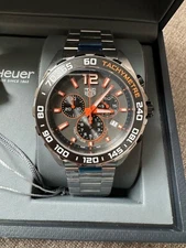 TAG Heuer Formula 1 Quartz Chronograph Grey Orange Men's Watch CAZ101AH.BA0842