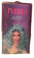 Rupaul "Teal The Show" Blue Wig Halloween Costume Adult Fake Hair Drag Pride