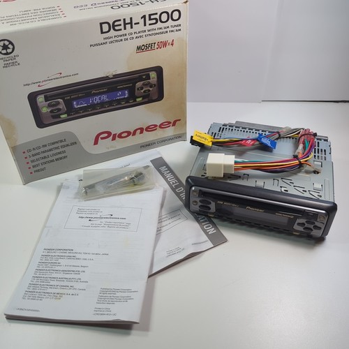 2002 Pioneer MOSFET 50WX4 DEH-1500 Car Radio CD Removable Faceplate untested