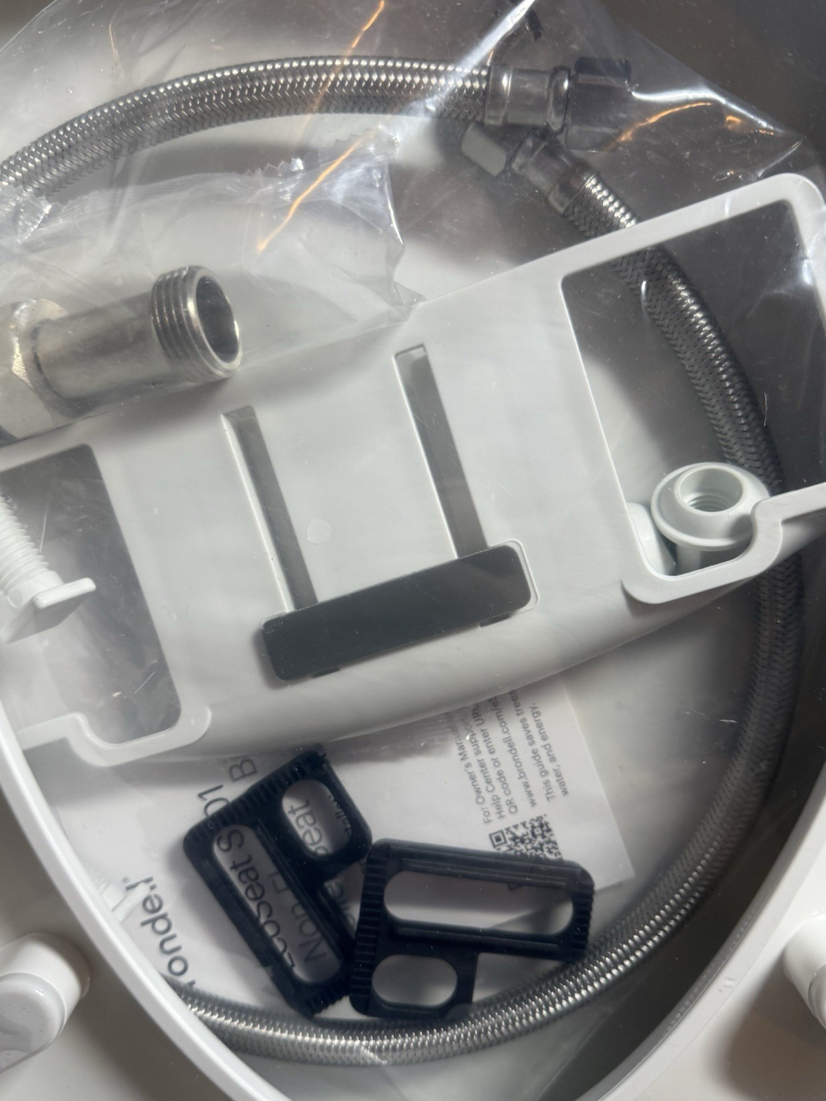 Brondell Eco-Seat Bidet Toilet Seat Non-Electric Elongated White S101