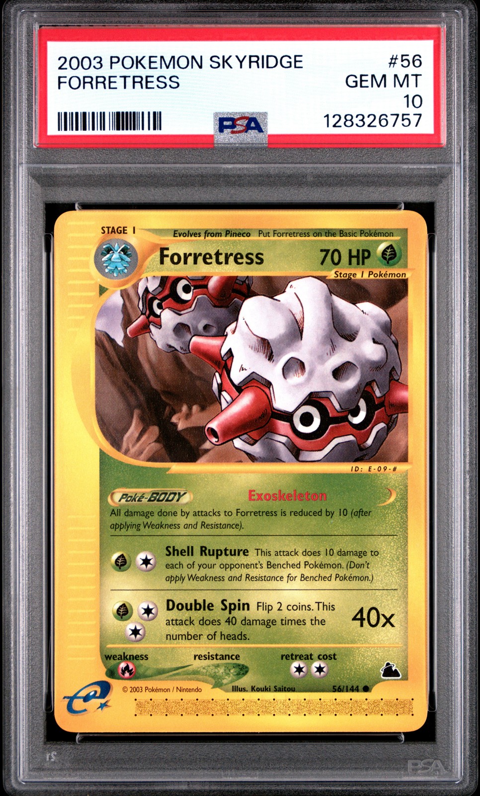 2003 POKEMON SKYRIDGE #56 FORRETRESS PSA 10