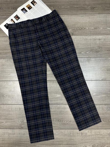 Men Etro Trousers Navy Cotton 34 / L / 50 #3W5F