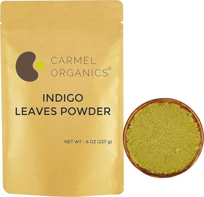 CARMEL ORGANICS Indigo Leaves Powder (8 Ounce) For Your Hair Colour| Pure and...