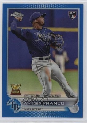 2022 Topps Chrome Update Debut Blue Refractor 46/199 Wander Franco Rookie RC nd3