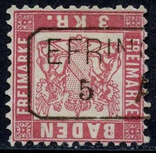 Baden Nr. 18 gestempelt mit R2 EFRINGEN 209