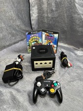 Nintendo Black Gamecube Console Official Controller & Games