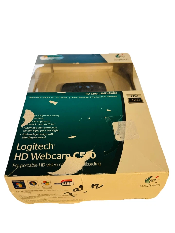 New Logitech C510 Black HD Webcam - HD 720p 8 MP - New Old Stock - Image 3 of 4