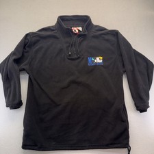 Vintage Mickey Inc Black Fleece Quarter Zip Pullover Sweatshirt Men s M Disney