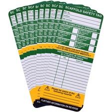Scan Scaffold Tag Inserts Pack Of 10