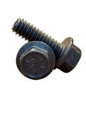 (100 Pcs) 1/4″-20x3/4″ Grade 8 Hex Flange Bolt Full Thread Zinc Phos & Oil