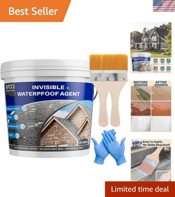Waterproof Sealant 70oz Clear, Transparent Waterproof Coating Water-Based Inv...