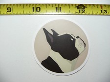 BULLDOG SIDE VIEW CIRCLE SMALL STICKER DECAL DOG PET BEST FRIEND LAPTOP