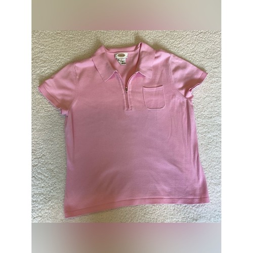 Talbots, Vintage Talbots Pink Knit Polo Large Quarter Zip Old Money Preppy Country Club