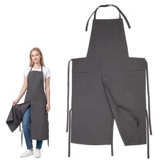 Pottery Apron Split Leg Full Coverage Cross Back Canvas Pockets Men Women