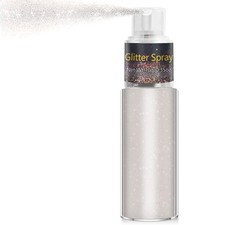 Hair and Body Glitter Spray, Holographic Highlighter 02 Peal White