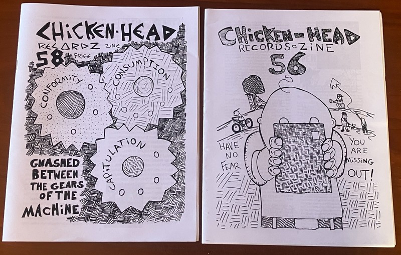 CHICKEN HEAD RECORDS ZINE NUMBER 58 + 56 DIY Punk Hardcore
