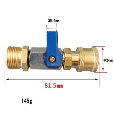 Adapter für m22 14 mm Hochdruckreinigerschlauch mit Ein-Aus-Schalter für