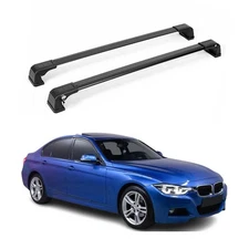 Roof Rack Cross Bars Carrier Alu for BMW 3 Series F30 Sedan 2012-2019 Black 2x