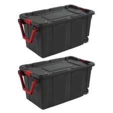 Extra Large Storage Bin, 40 Gallon Wheeled Plastic Storage Container with Handle