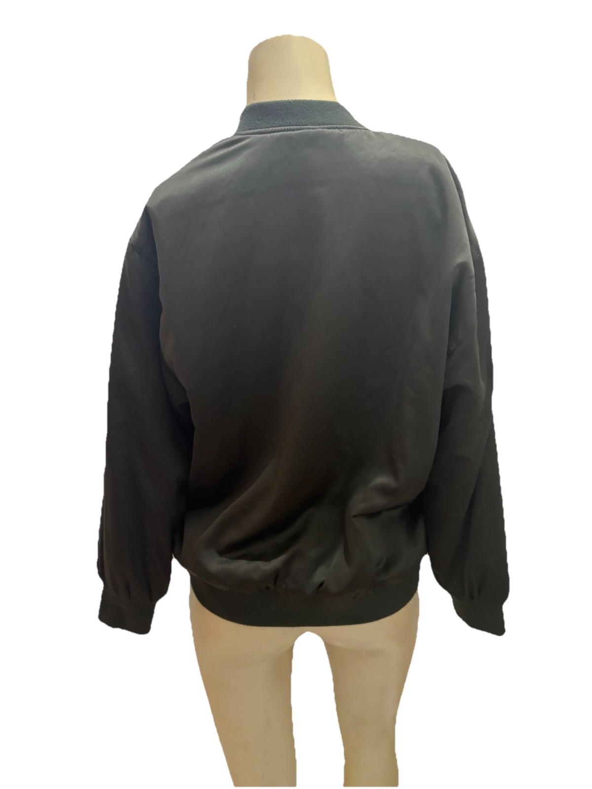 Zara Basic Lightweight Bomber Green Oversized Jac… - image 9