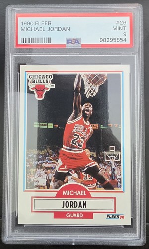 1990 Fleer Fleer Michael Jordan Bulls #26 PSA 9 Graded Basketball Card