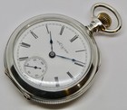 ELGIN open face pocket watch, 18 size, 15 jewels, Coin Silver Case - 1898