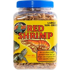 Zoo Med Large Sun Dried Red Shrimp 2.5oz High Protein Aquatic Food