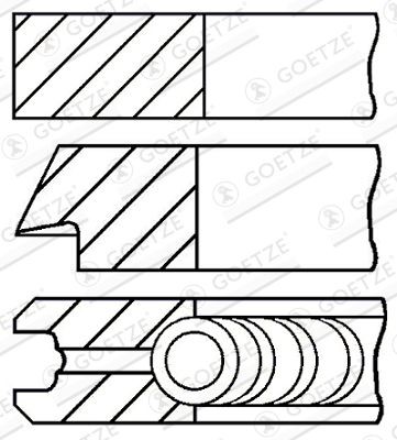 Kolbenringsatz Goetze Engine 08 502900 00 FÜR Audi Seat Skoda VW-image