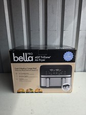 bella PRO - 4-qt. TriZone Touchscreen Air Fryer with Dual Flex Basket, Stainless