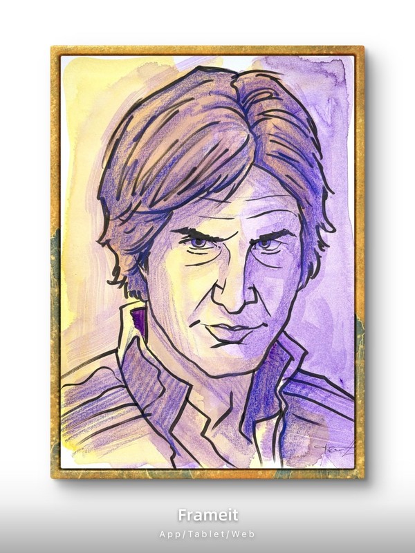 Original Han Solo 2 Painting By Alannah Dyer- Acrylic 9x12 in Star Wars Fan