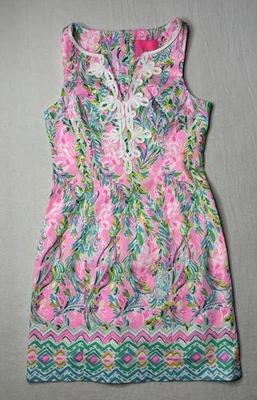 Lilly Pulitzer Gabby Stretch Shift Dress Multi Unicorn Of The Sea Size 2 - Image 1 of 4