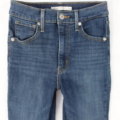 Damens Levi's MILE HIGH SUPER SKINNY Slim Elasthan Blau Jeans W26 L30 Größe 32 - Bild 1 von 4