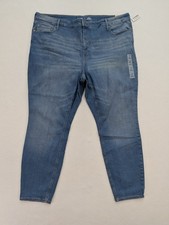 Old Navy Women's Jeans Plus Size 26 Rockstar Super Skinny Light Wash NEW