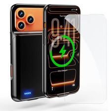 13800mAh For iPhone 17 pro max External Battery Charger Case Power Bank Black