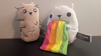 Exploding Kittens Hairy Potato Cat  Rainbow Ralphing Plush Stuffed Collectible