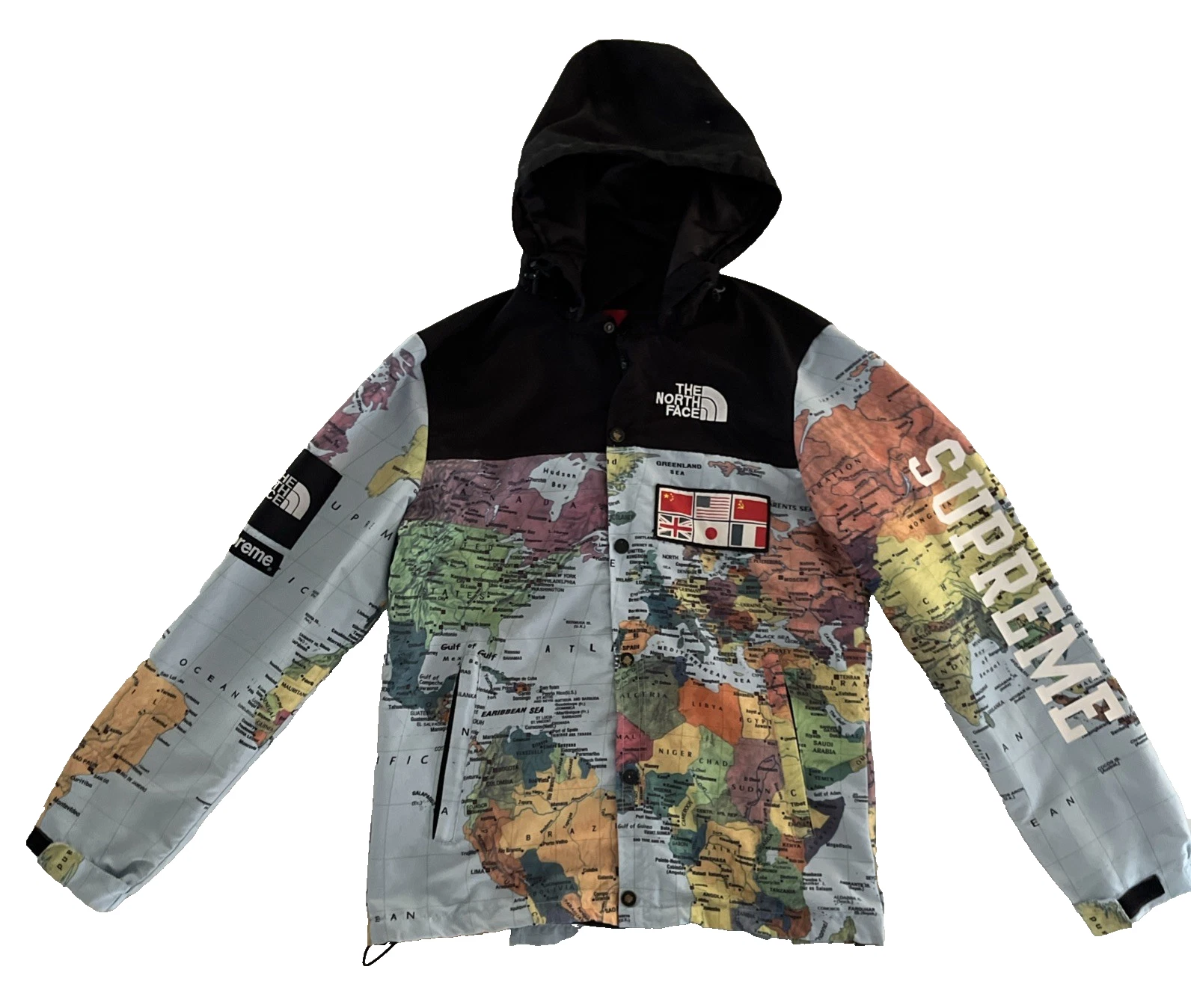 North Face Supreme X Expedition Coaches Jacket Mens Med World Map
Opens in a new window or tab