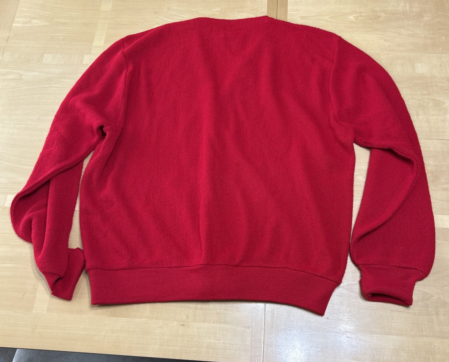 Izod Lacoste Vneck Cardigan Large Mens Red Sweater Button thumbnail 4