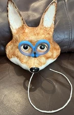 VTG Babbacombe Devon England Pottery Fox Head w String & Scissors Holder Granny