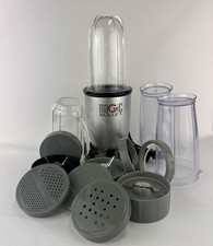 14 Pcs Magic Bullet MB1001B 3 Blades 4 Cups 6 Caps/Rings 250W Tested Works