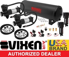 AIR SUSPENSION KIT/SYSTEM FOR TRUCK/CAR BAG/RIDE/LIFT, DUAL COMPRESSOR, 4G TANK