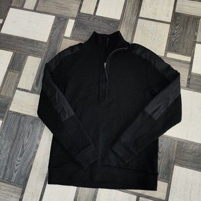Vintage Prada Sport Full Zip Fleece Jacket With Nylon Details 1/3 Zip Half-Zip