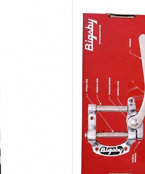 Bigsby B5 Trémolo Vibrato Cordal Aluminio Pulido Tapas Planas EE. UU. Caja Abierta