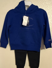 Champion Boys 2-Piece Fleece Hoodie  Jogger Pants Set Blue/Black 4 C7358T395